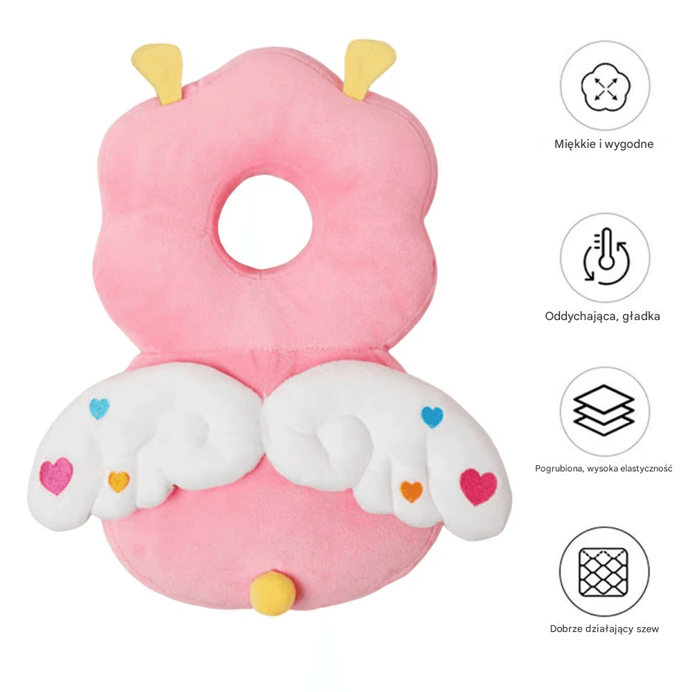 Poduszka Ochronna-Plecaczek dla Maluszka.
Bezpieczeństwo i komfort podczas nauki chodzenia i raczkowania. Ten plecaczek pełni funkcję poduszki ochronnej, która skutecznie zabezpiecza głowę i plecy dziecka przed skutkami upadków.