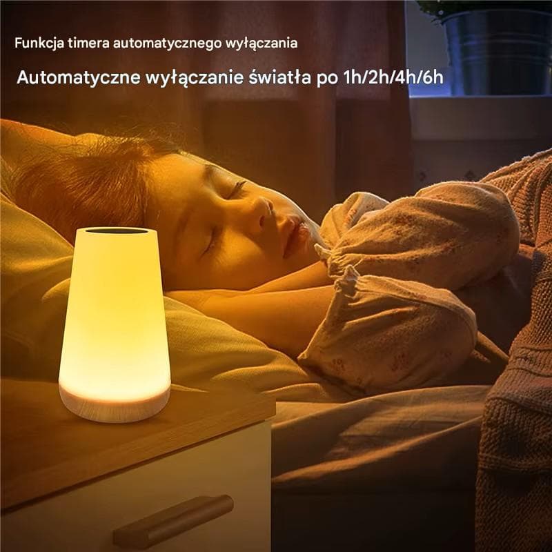 "Mama Luna RGB"
Lampka nocna dla mam. 13 kolorów, przyciemnianie, sterowanie dotykiem i pilotem, ładowanie USB.